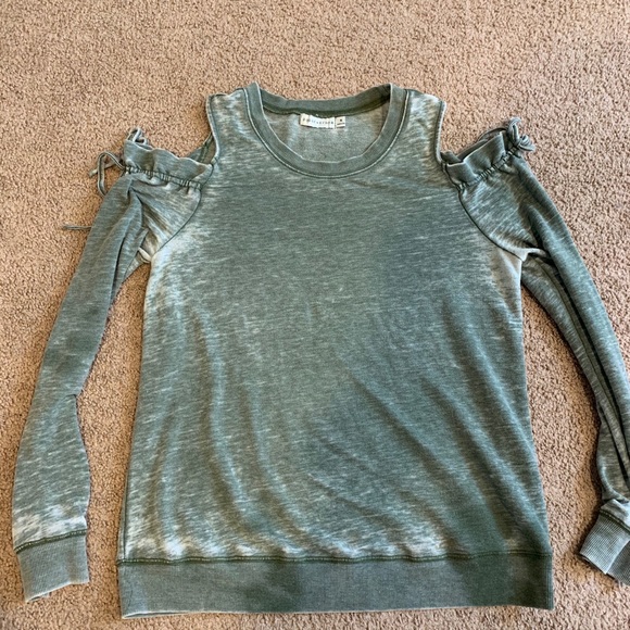 Paper Crane Tops - Cold-shoulder sweatshirt